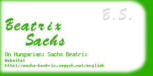 beatrix sachs business card